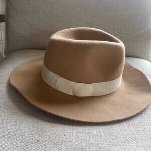 NWT Nordstrom Women’s Wool Adjustable Tan Western Fashion Cowboy Hat